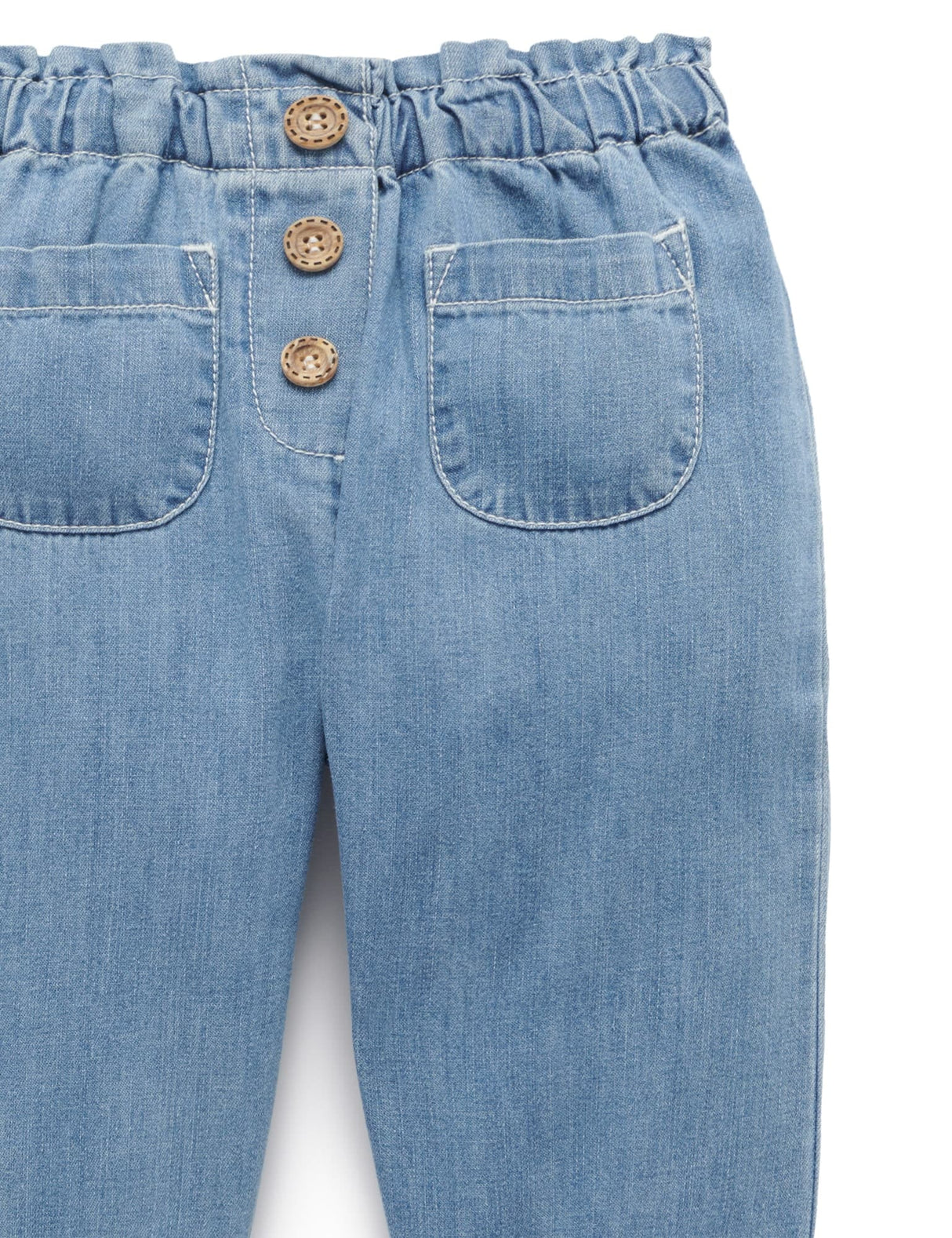 Relaxed Chambray Pants | Faded Denim