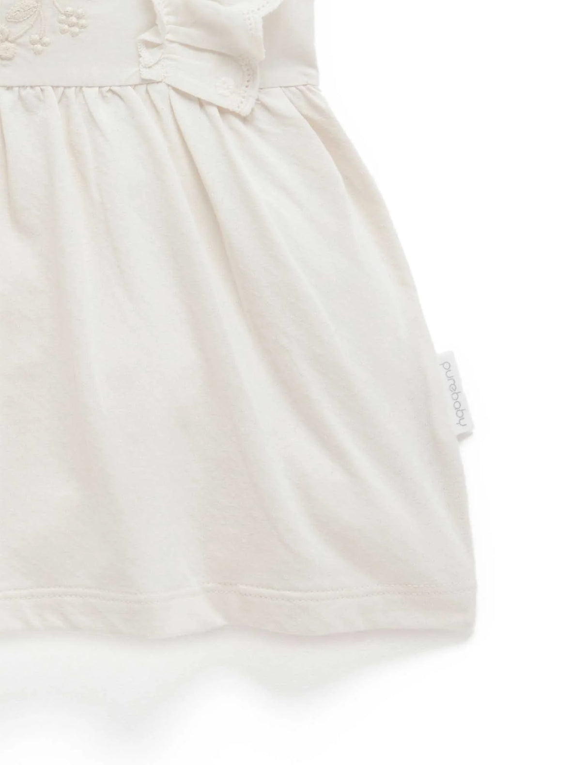 Embroidered Ruffle Top | Cloud