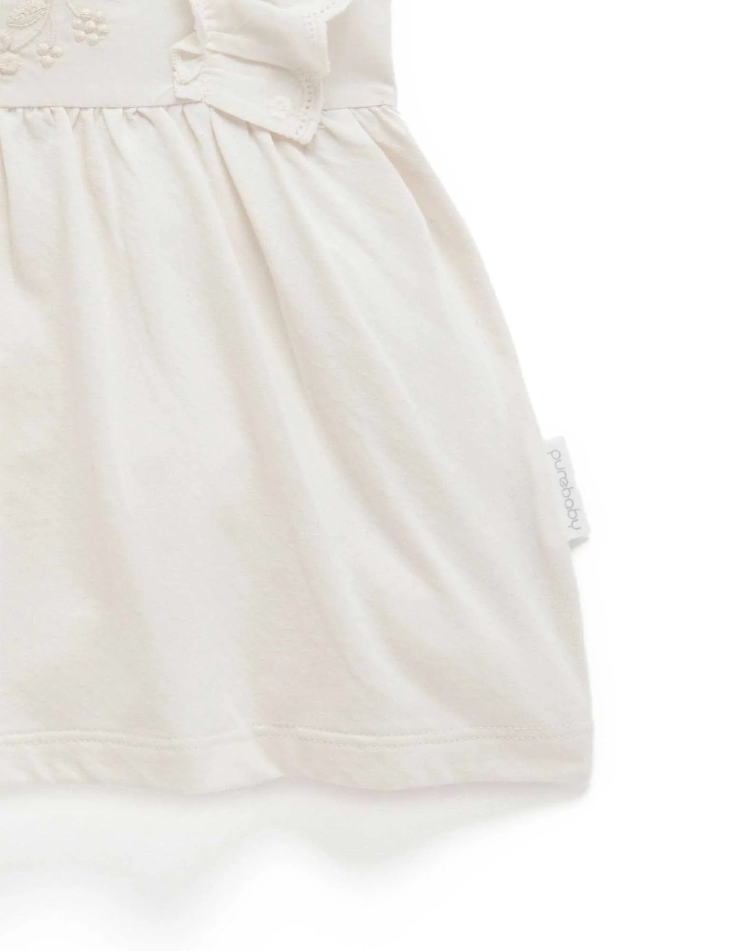 Embroidered Ruffle Top | Cloud