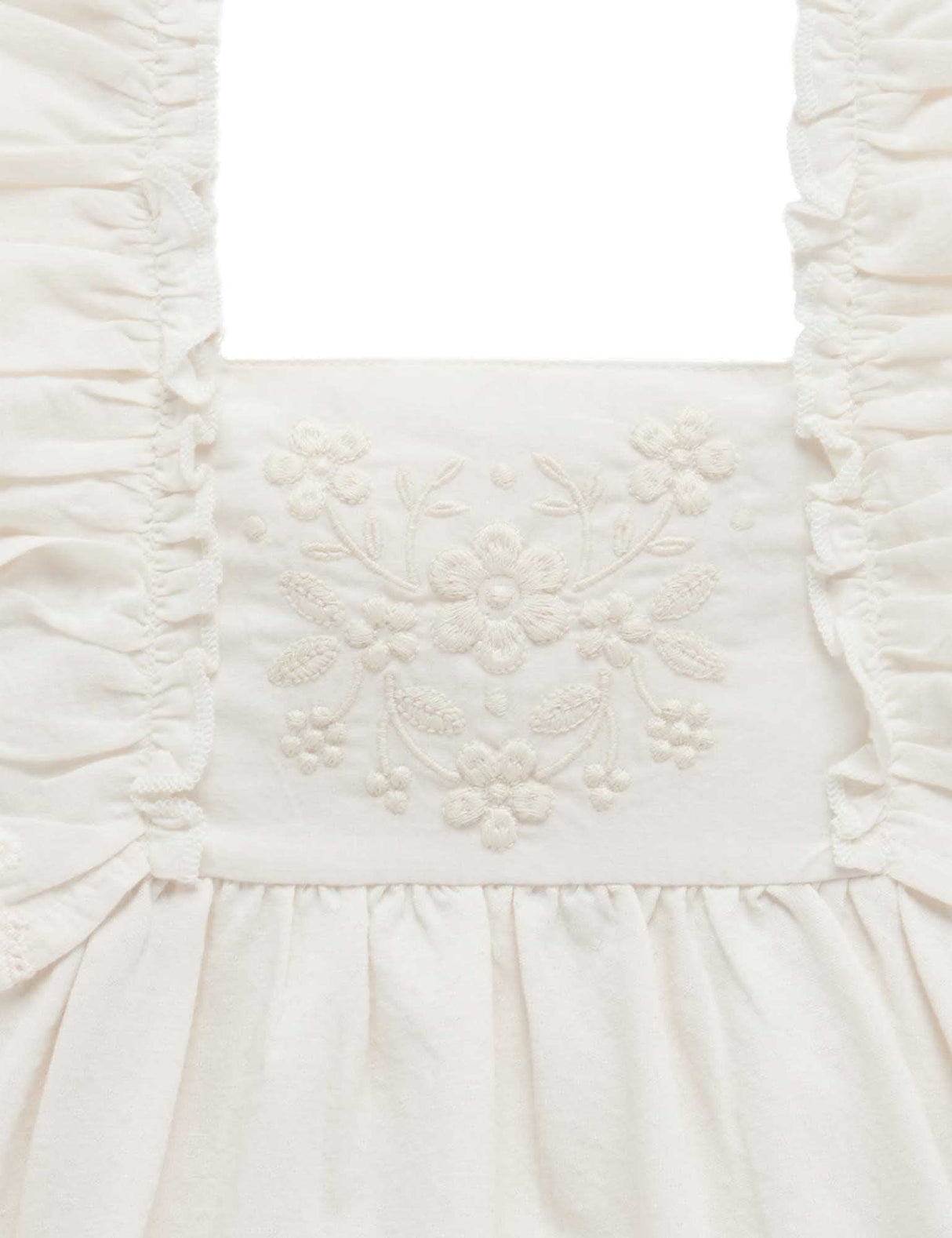 Embroidered Ruffle Top | Cloud