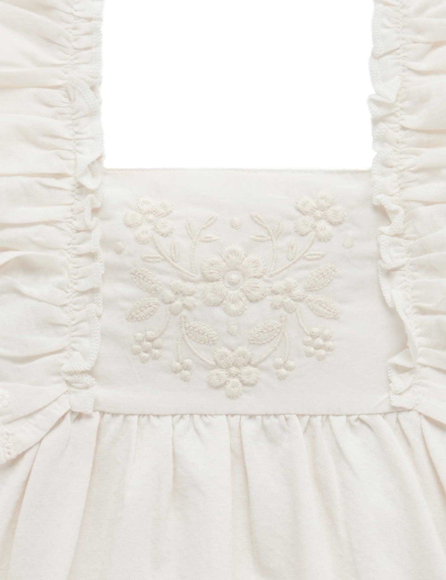Embroidered Ruffle Top | Cloud