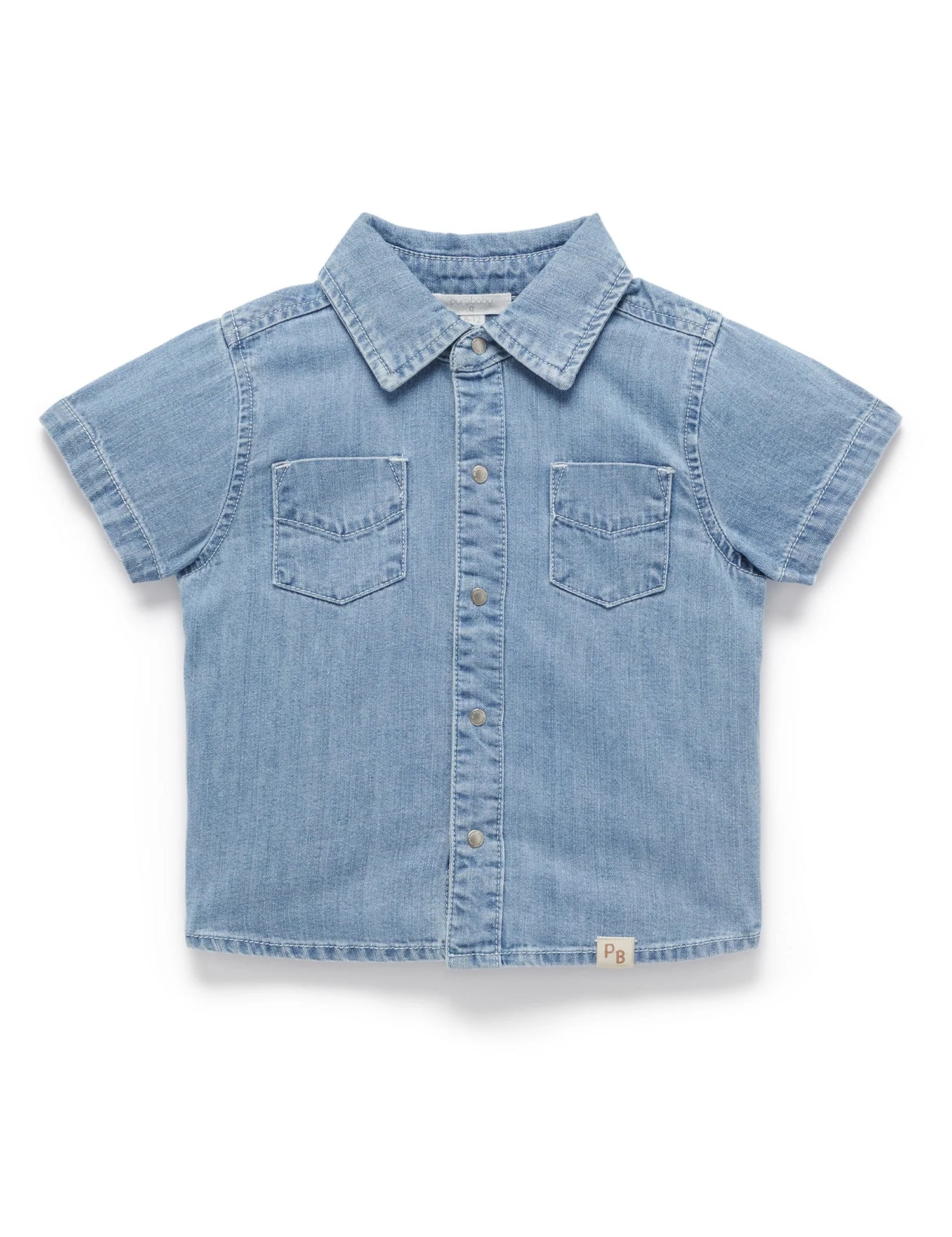 Denim Over Shirt | Faded Denim
