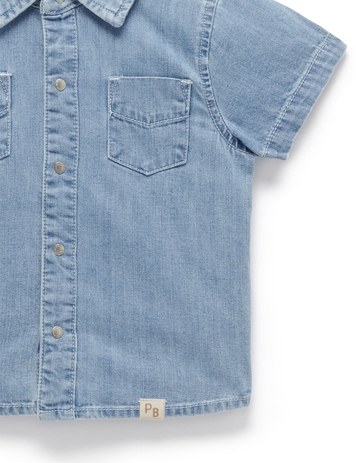 Denim Over Shirt | Faded Denim