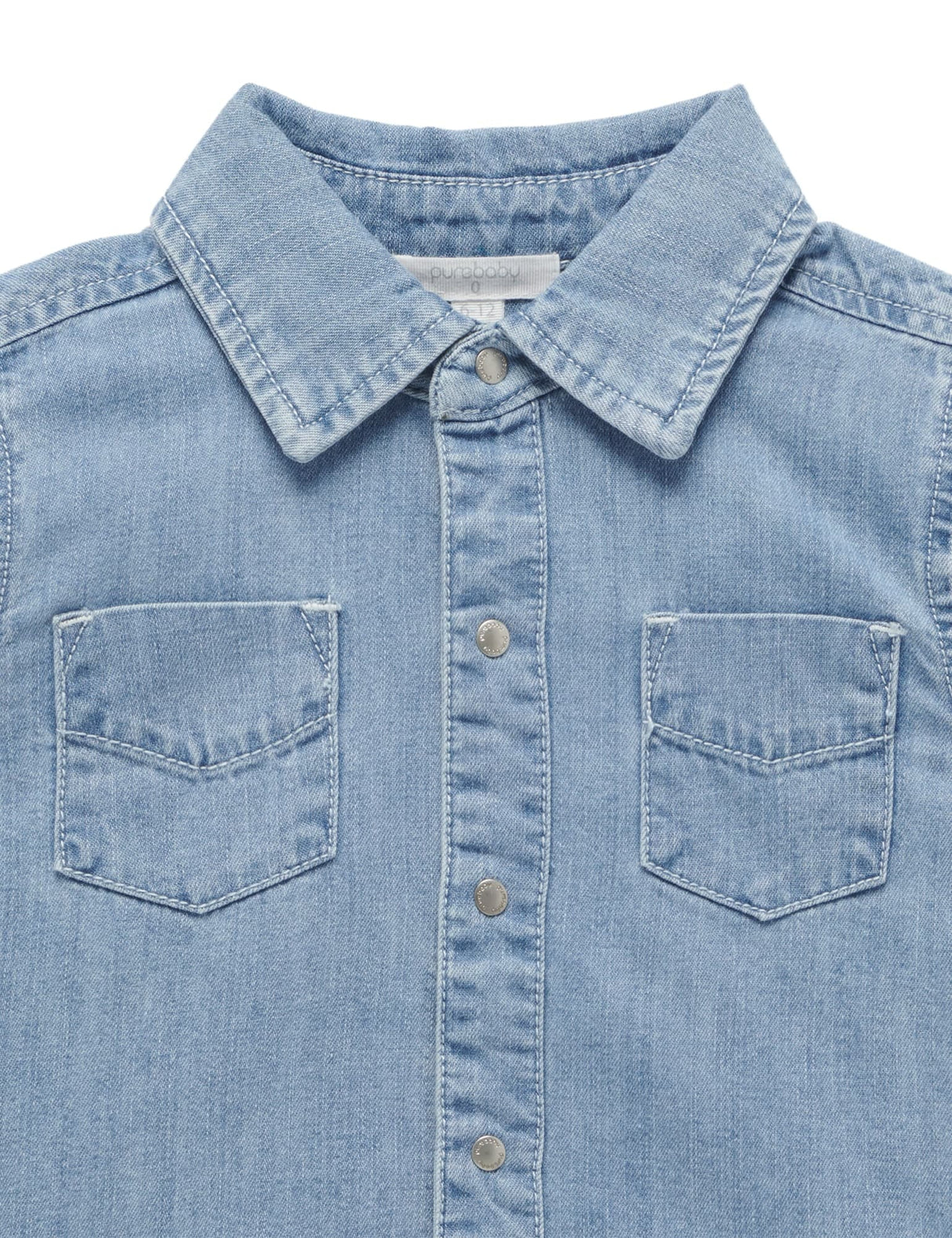 Denim Over Shirt | Faded Denim