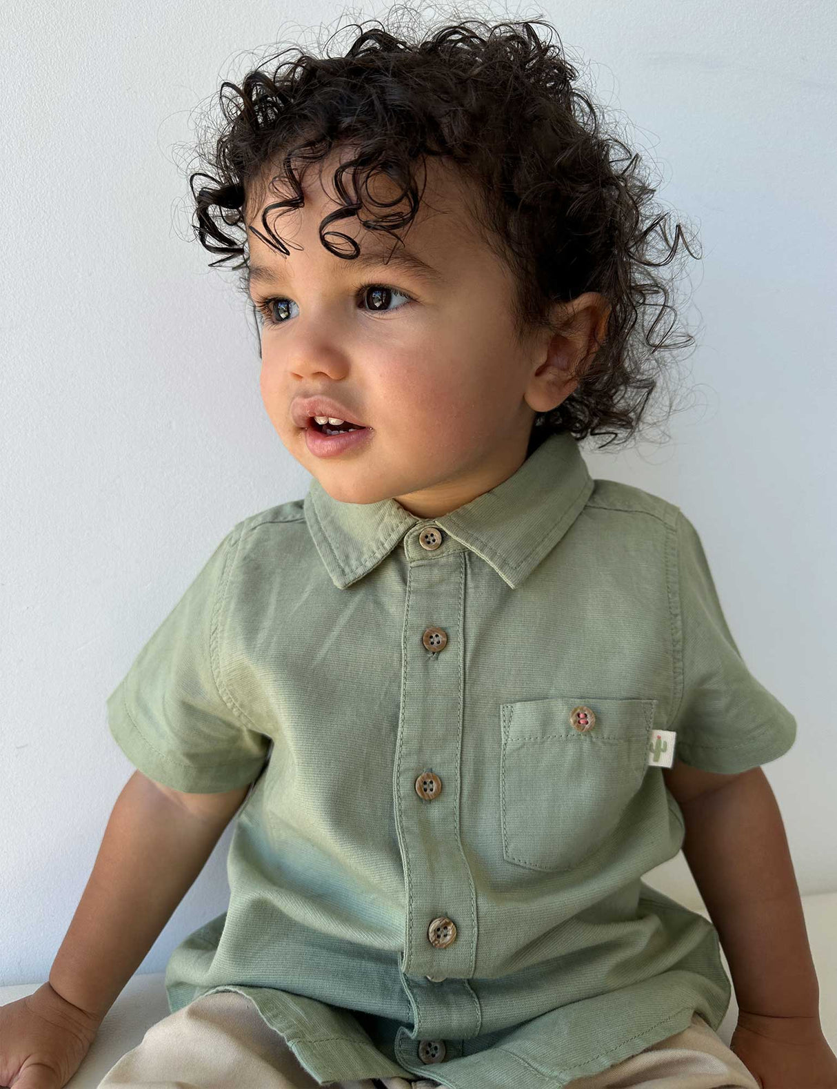 Linen Blend Shirt | Safari