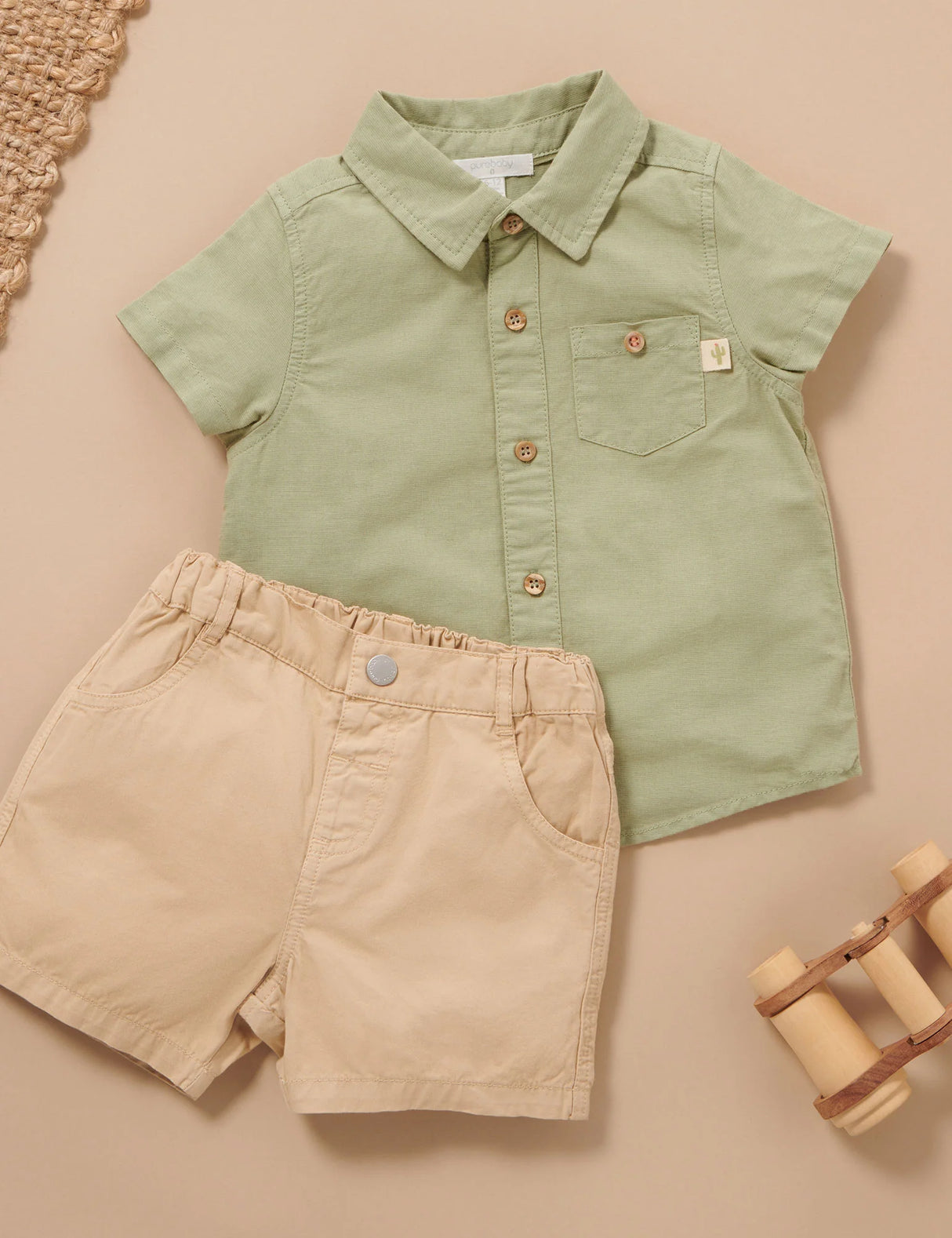 Linen Blend Shirt | Safari