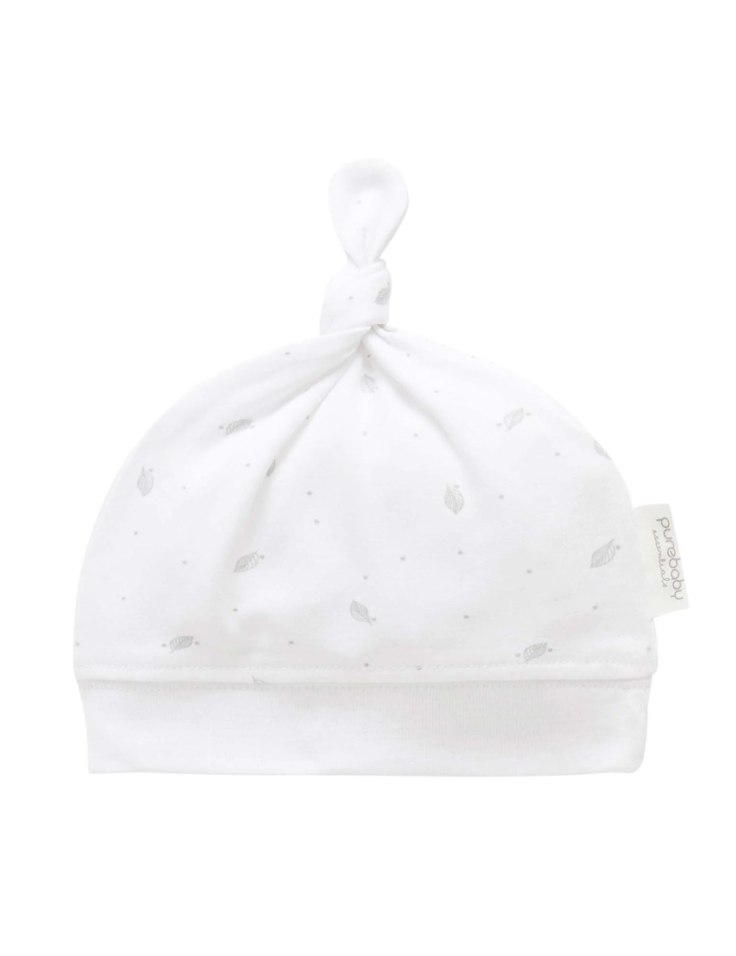 Knot Hat | Pale Grey Leaf W Spot