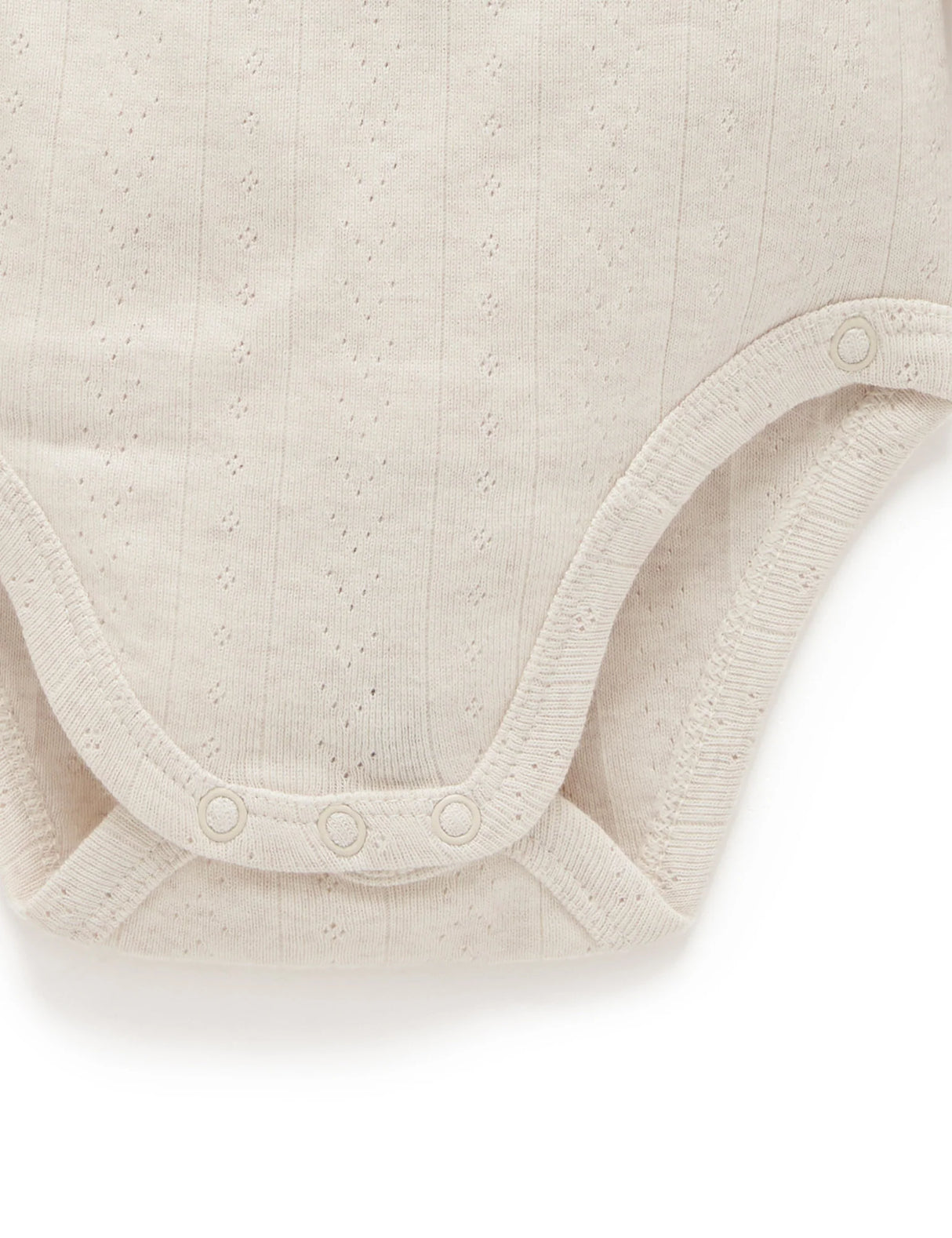 Pointelle Long Sleeve Wrap Bodysuit | Wheat melange