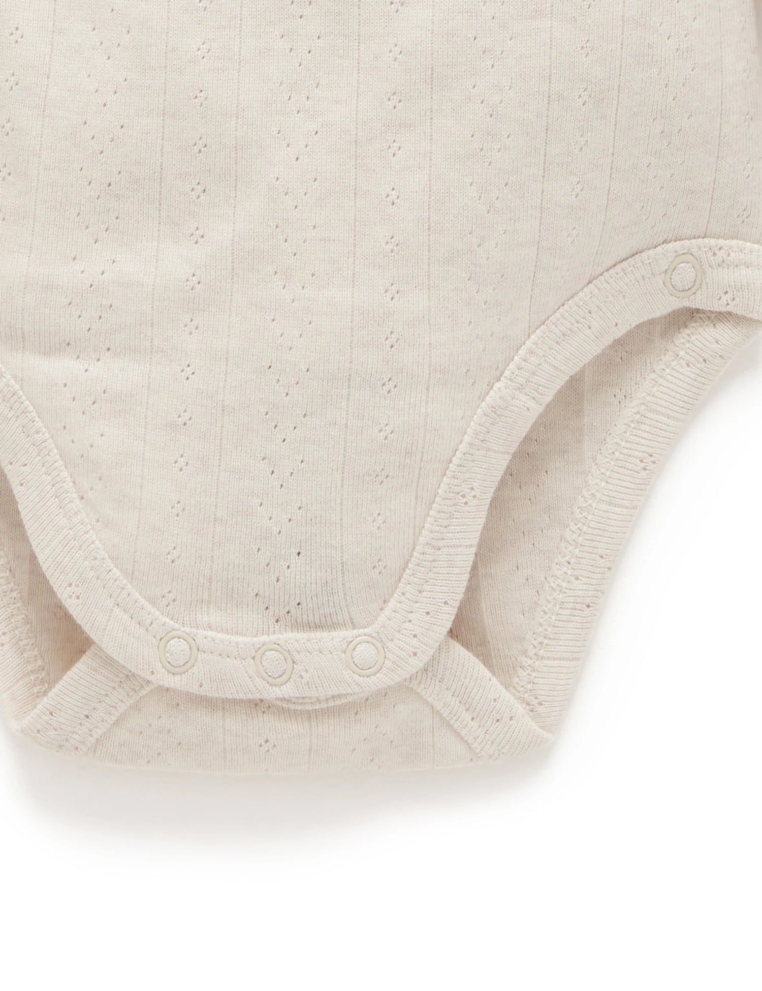 Pointelle Long Sleeve Wrap Bodysuit | Wheat melange