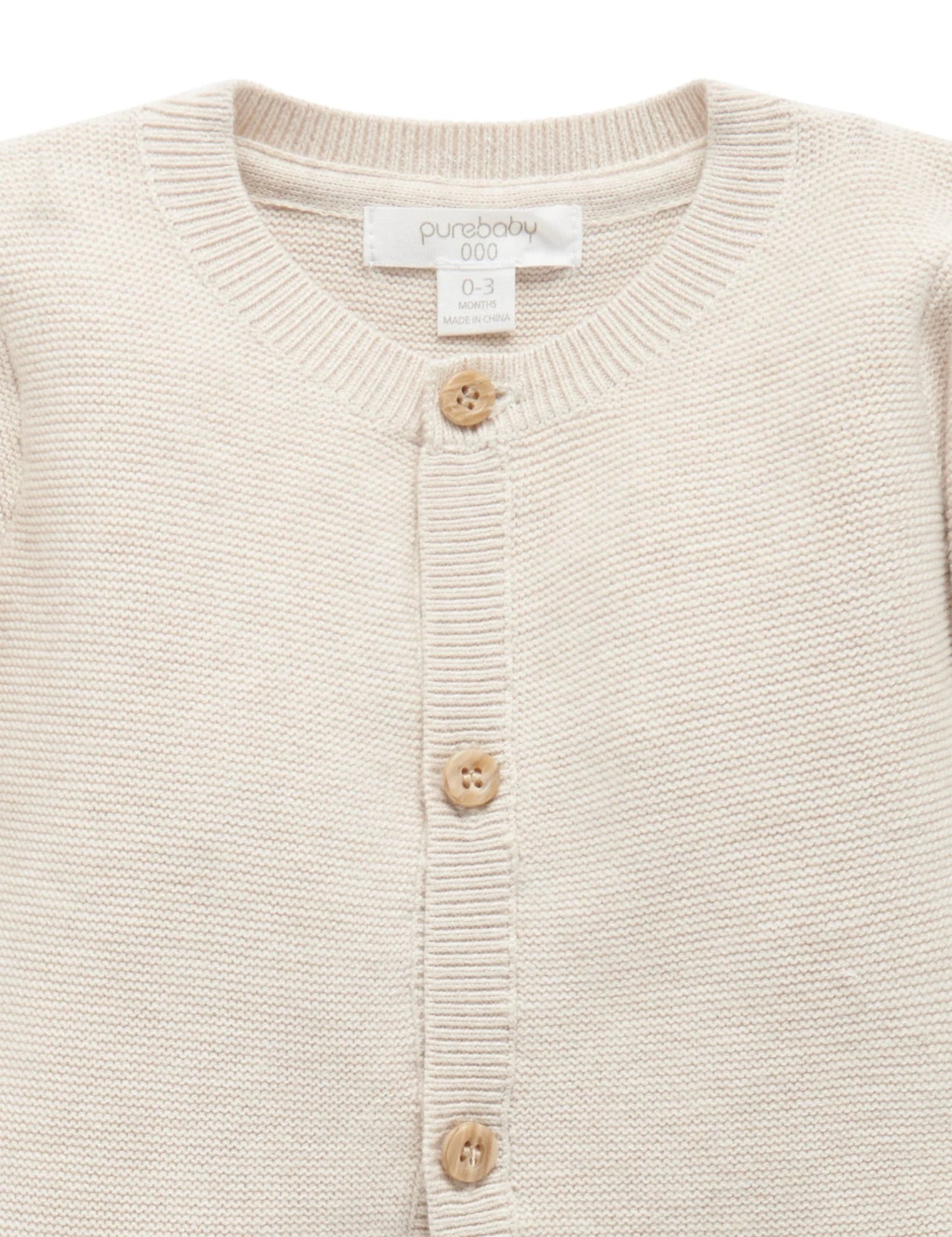 Textured Cardigan | Wheat Melange