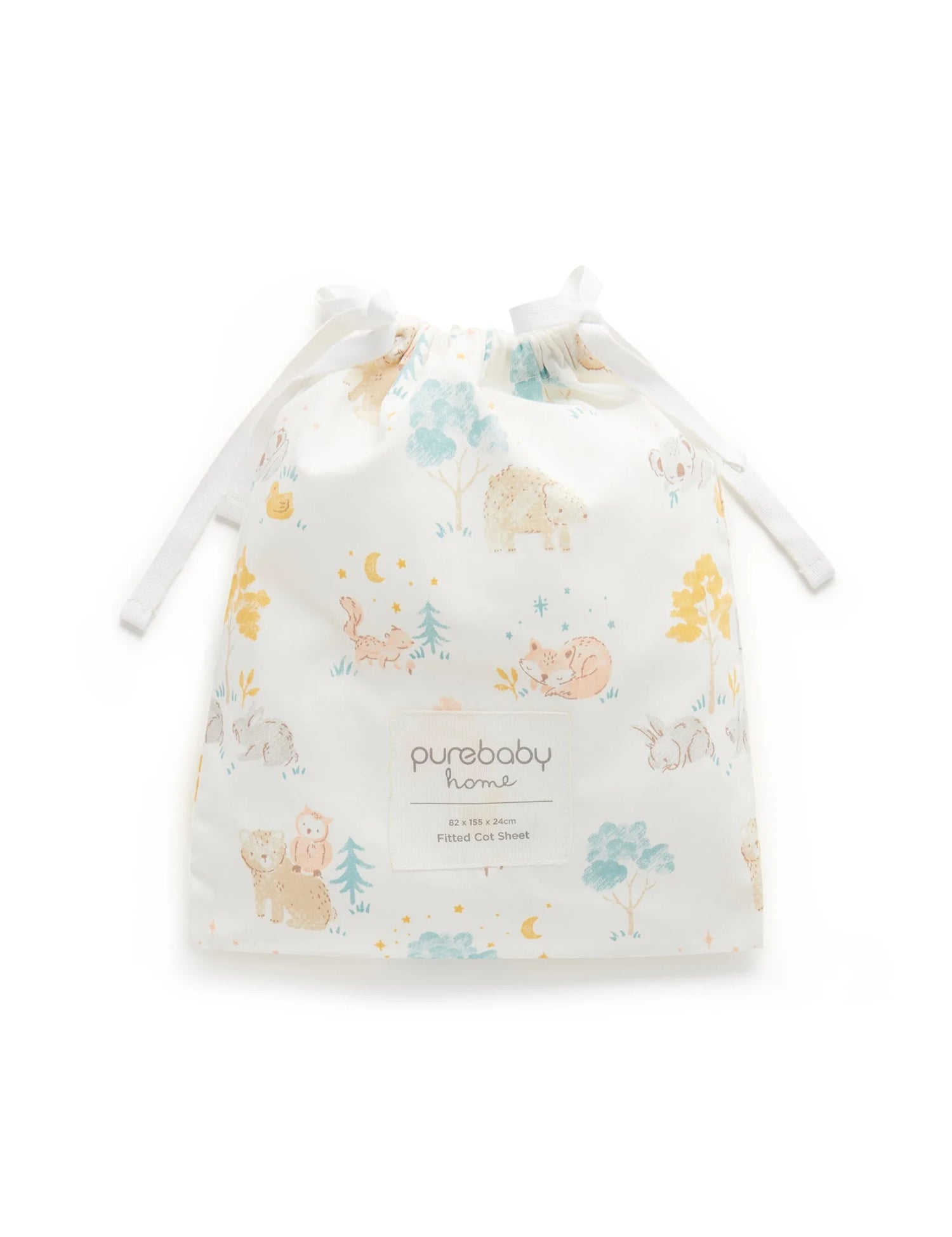 Poplin Printed Fitted Cot Sheet | Little Nap