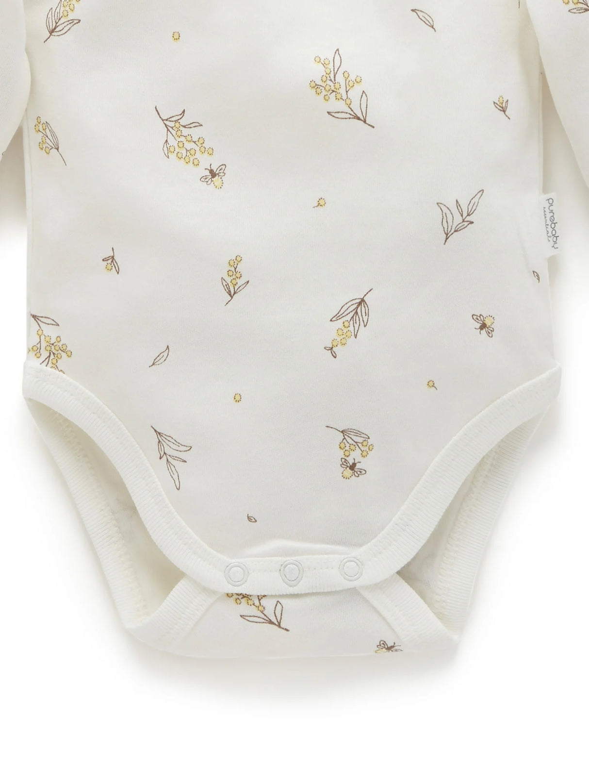 2 Pack Easy Neck Long Sleeve Bodysuit | Vanilla Wattle Bee