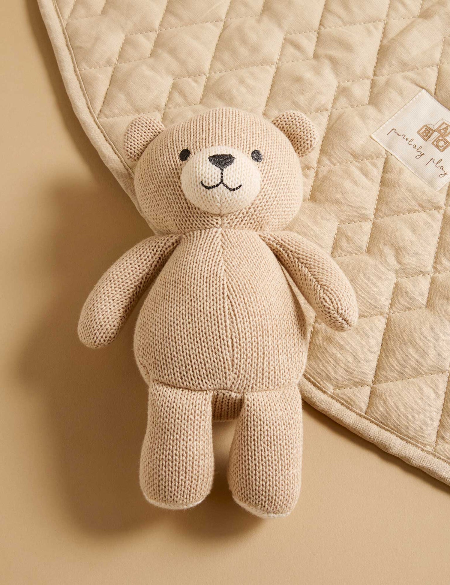 Knitted Bear Toy | Camel