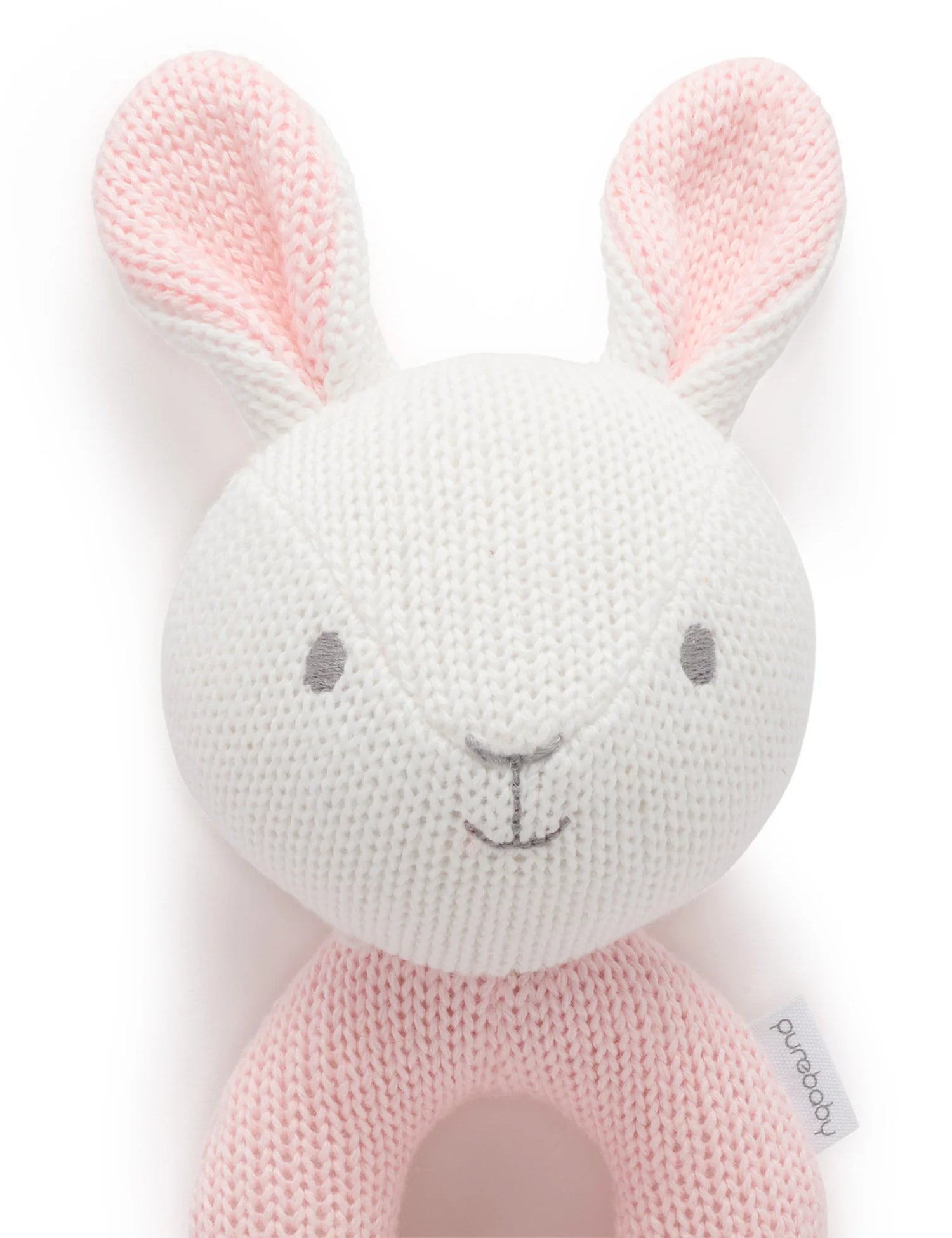 Knitted Rattle | Pink Rabbit