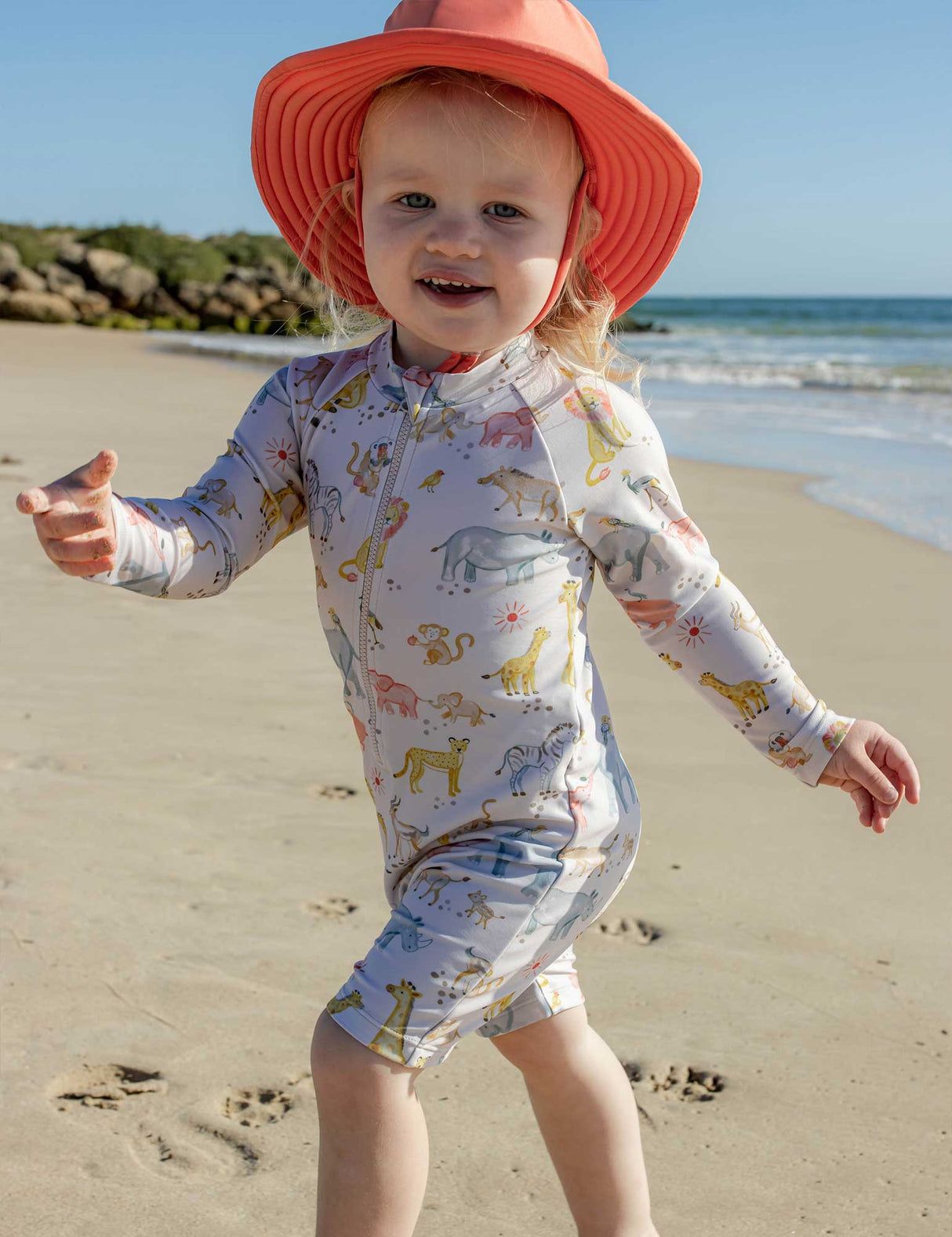 Long Sleeve Rashie Sunsuit | Savanna