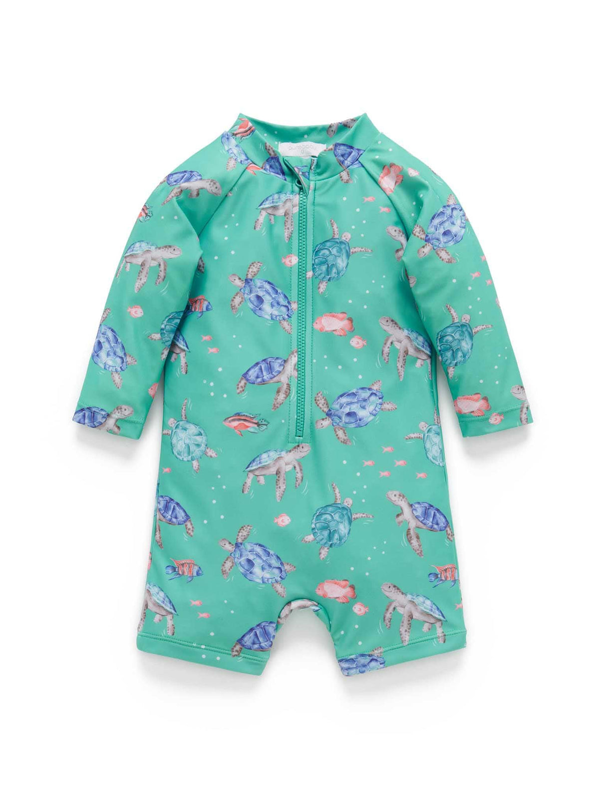 Long Sleeve Rashie Sunsuit | Sea Turtles