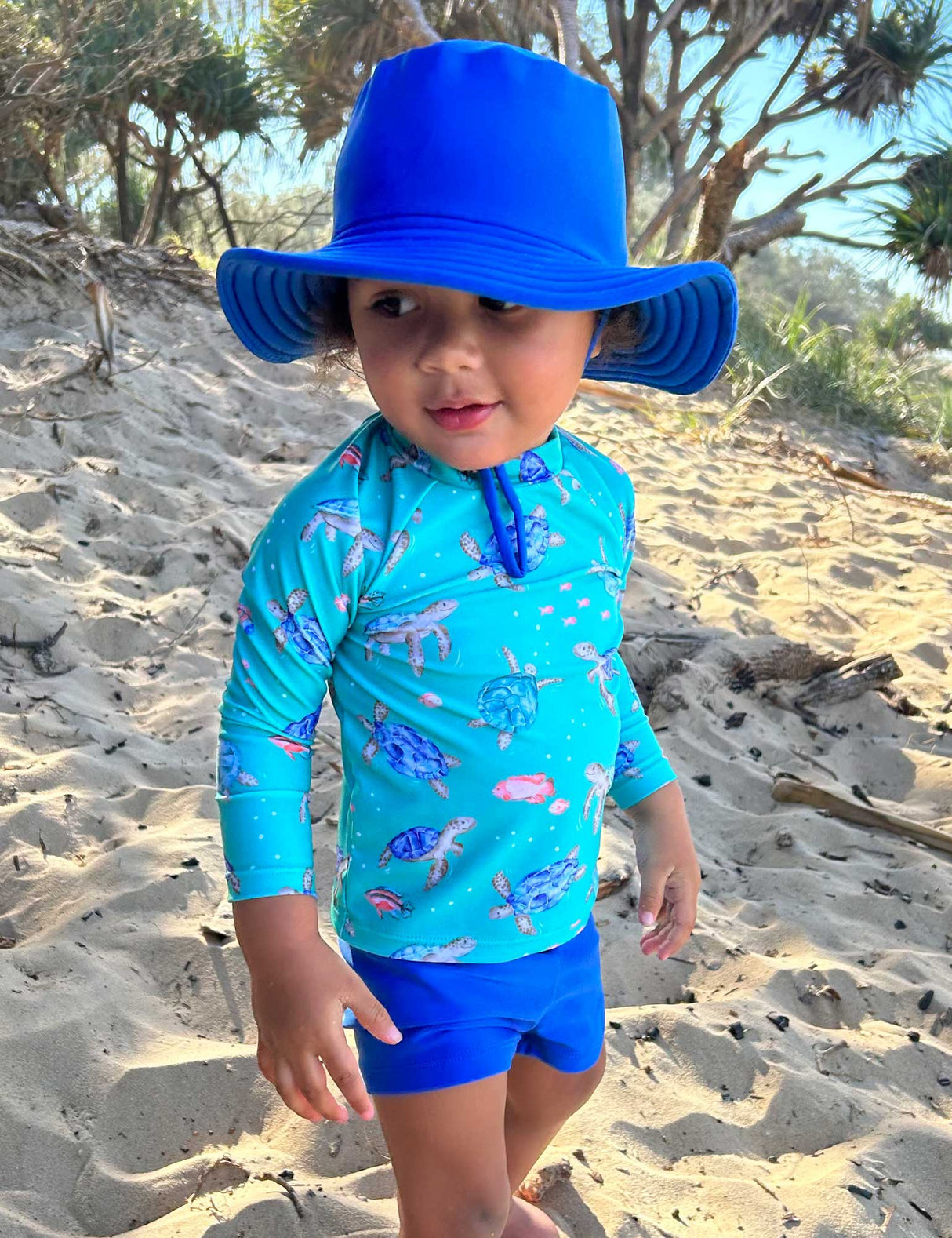 Long Sleeve Rashie Set | Sea Turtles