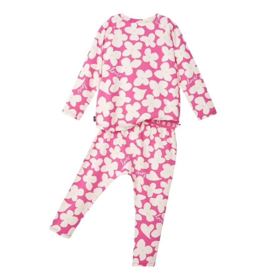 Kids L/S Sleep Set | Pink Love