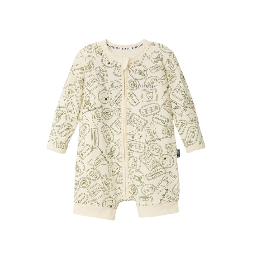 Wonderfrsh L/S Romper | Camp Bonds Outline Levitating