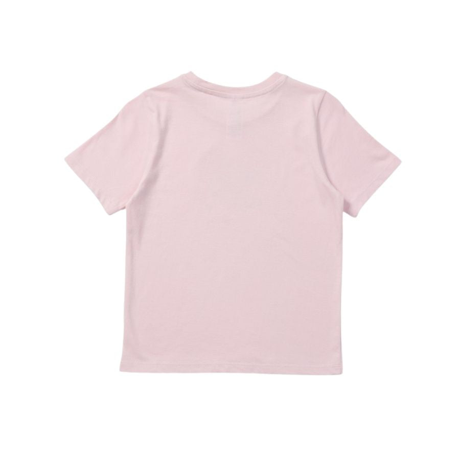 Kids Short Sleeve Heart Print Tee | Pink