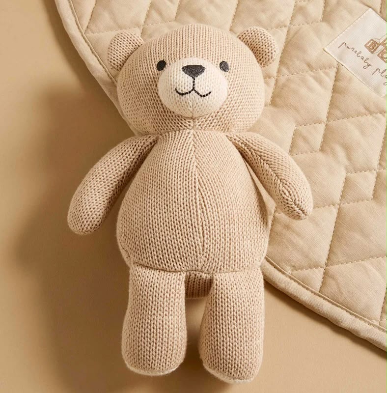 Knitted Bear Toy | Camel