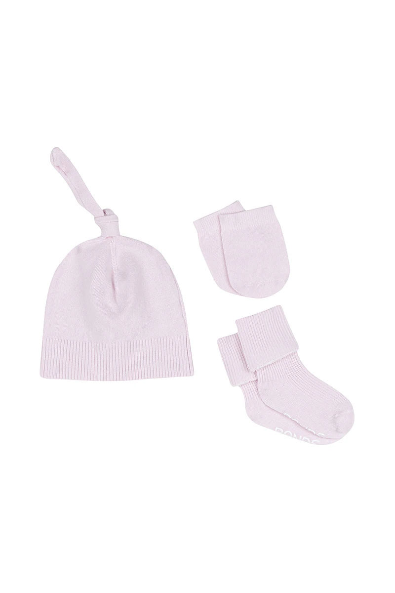 Baby Bamboo Beanie Set | Pink