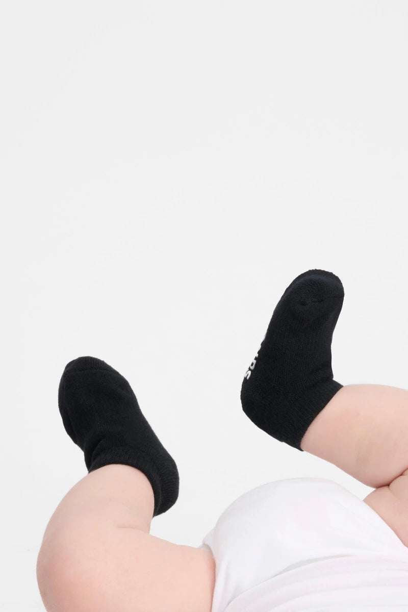 Baby Cushioned Low Cut 3 Pack | Black / Grey