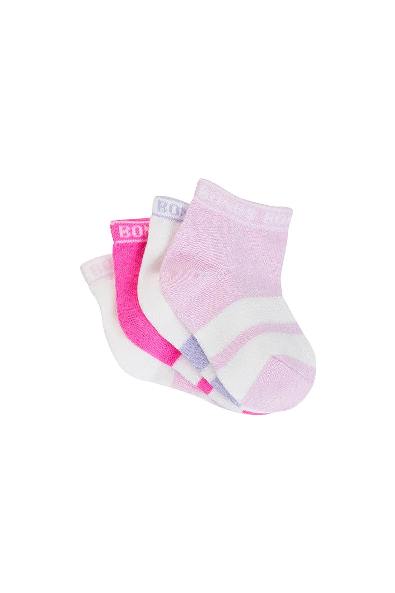 Baby Sportlet 4 Pack | Girls White/Pink Pack