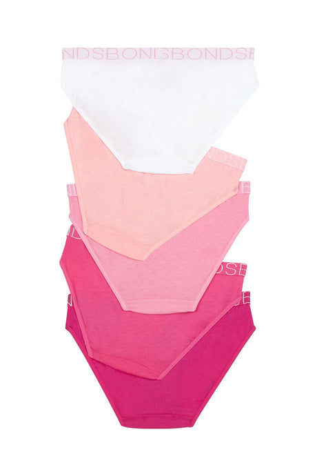 Girls Bikini 5 Pack | White Pink Pink Pink Pink