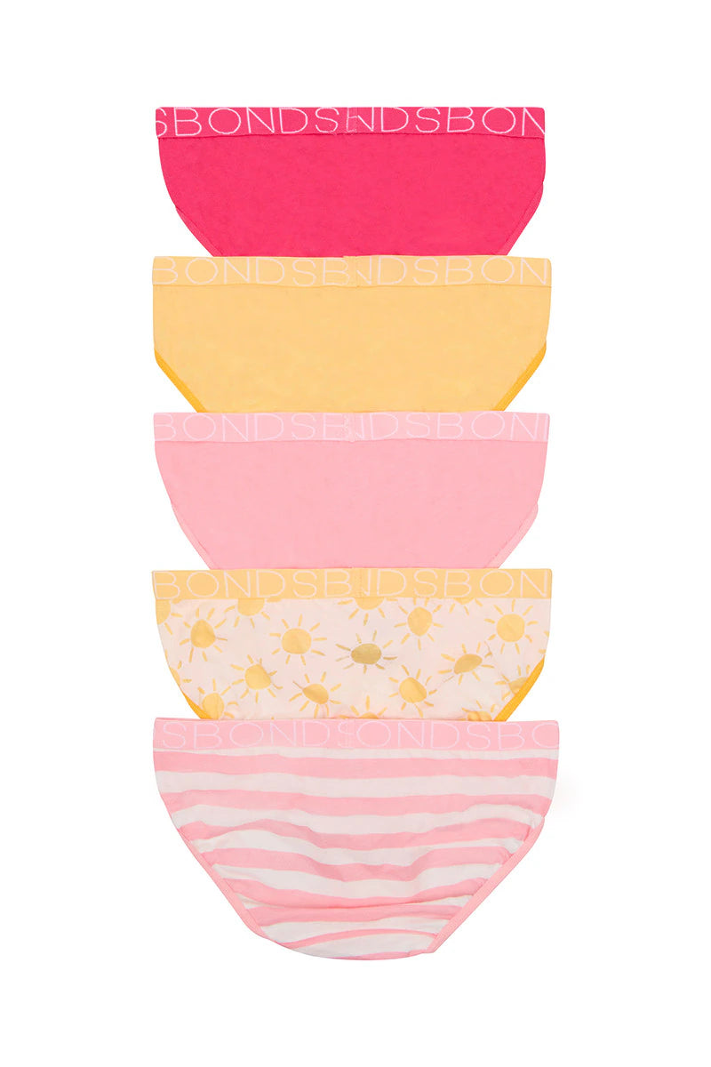 Girls Bikini 5 Pack | Pink/Yellow