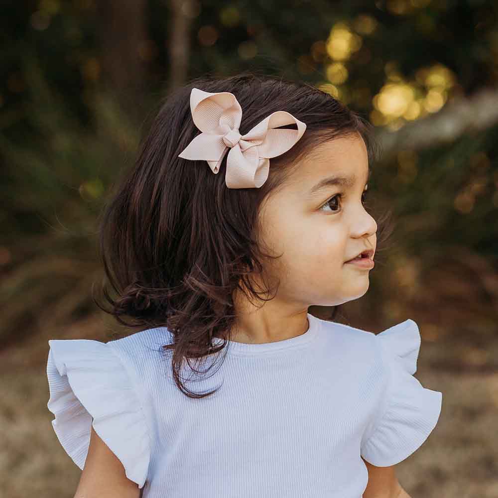 Bow Hair Clip | Nude