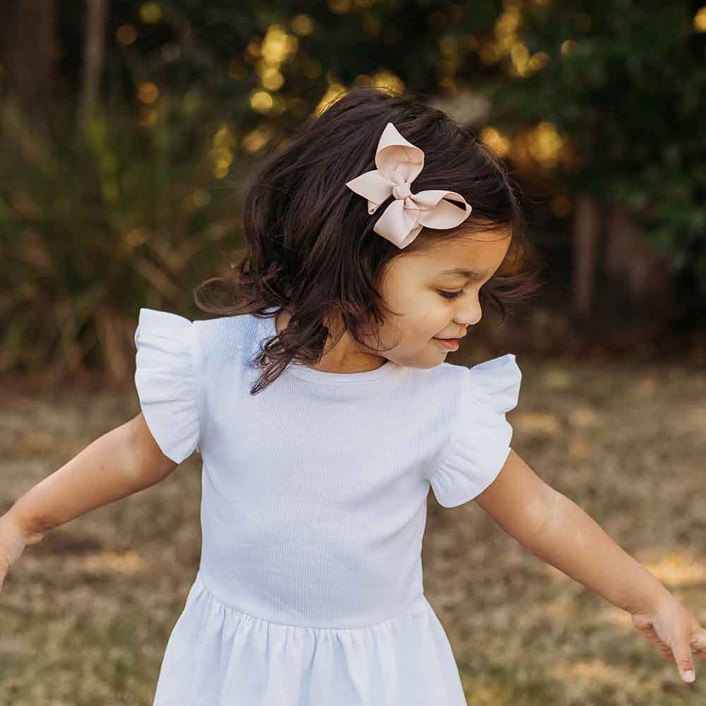 Bow Hair Clip | Nude