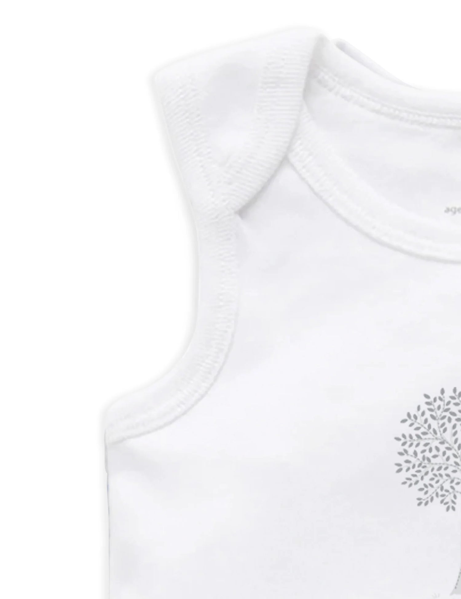 2 Pack Singlet Bodysuit | White / Pale Grey Melange Stripe