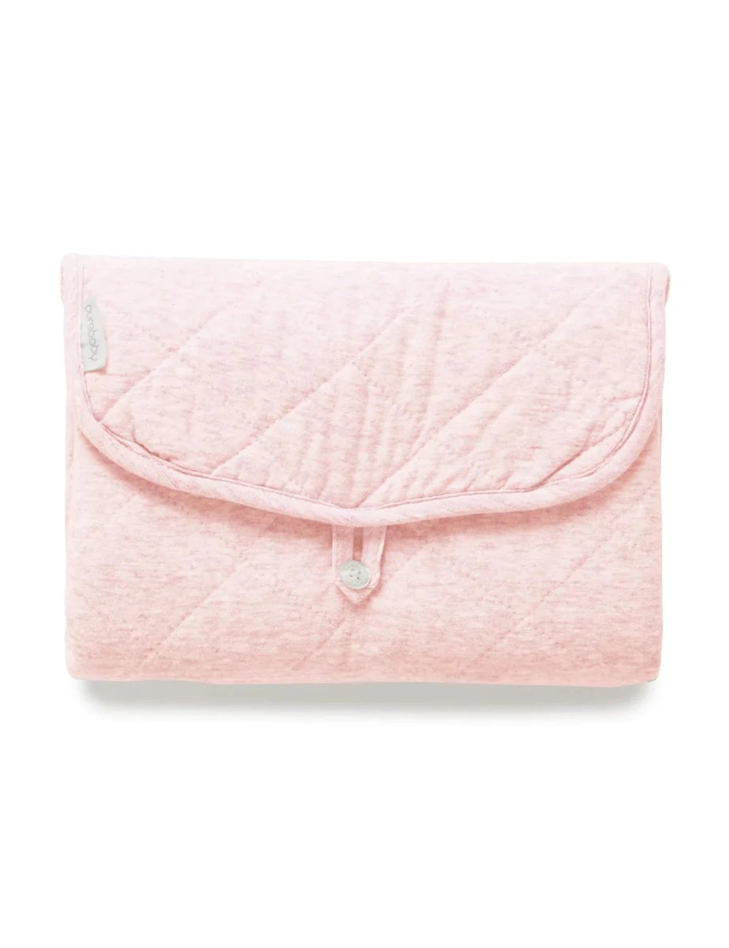 Quilted Change Mat | Pale Pink Melange