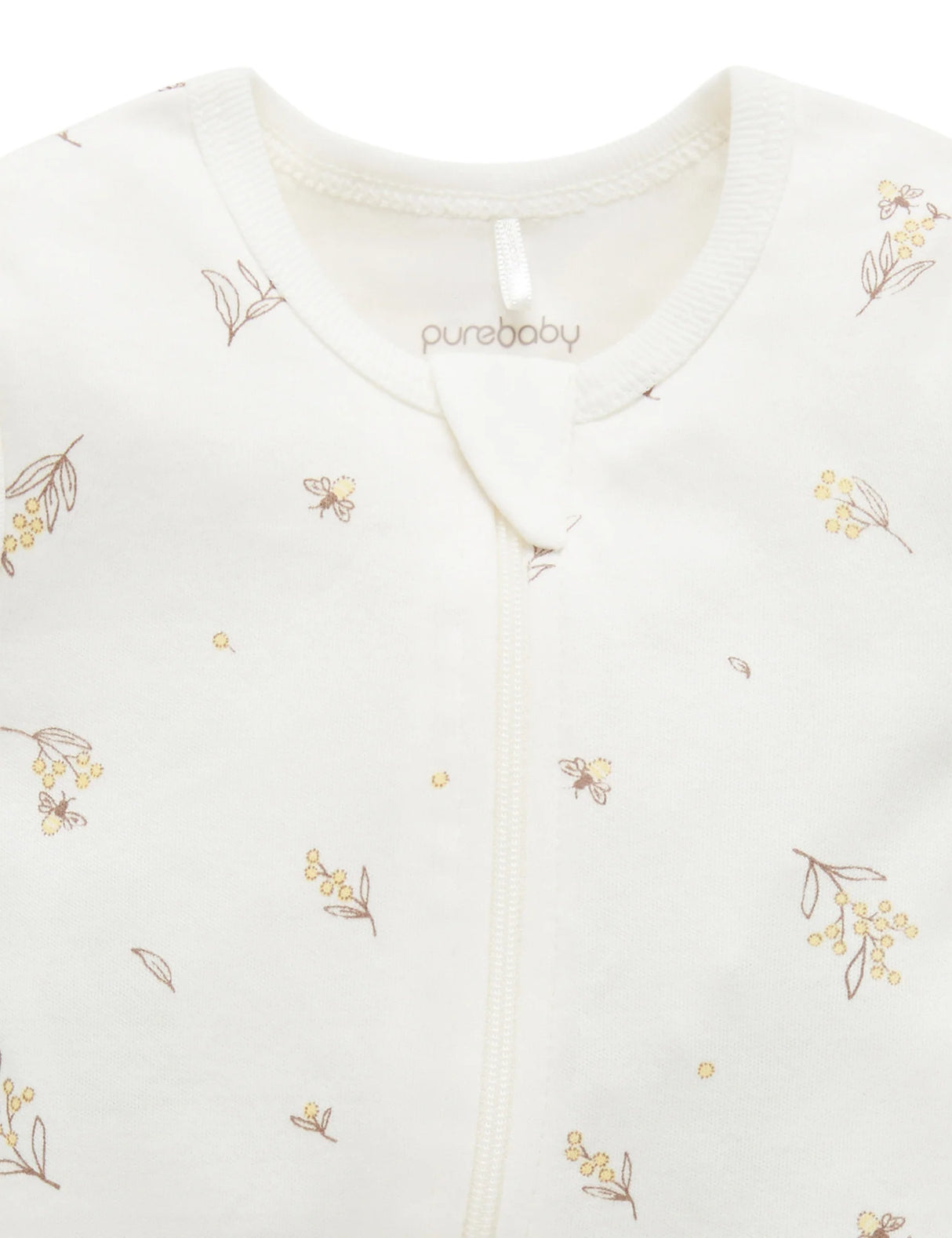 Short Sleeve Zip Growsuit | Vanilla Wattlebee