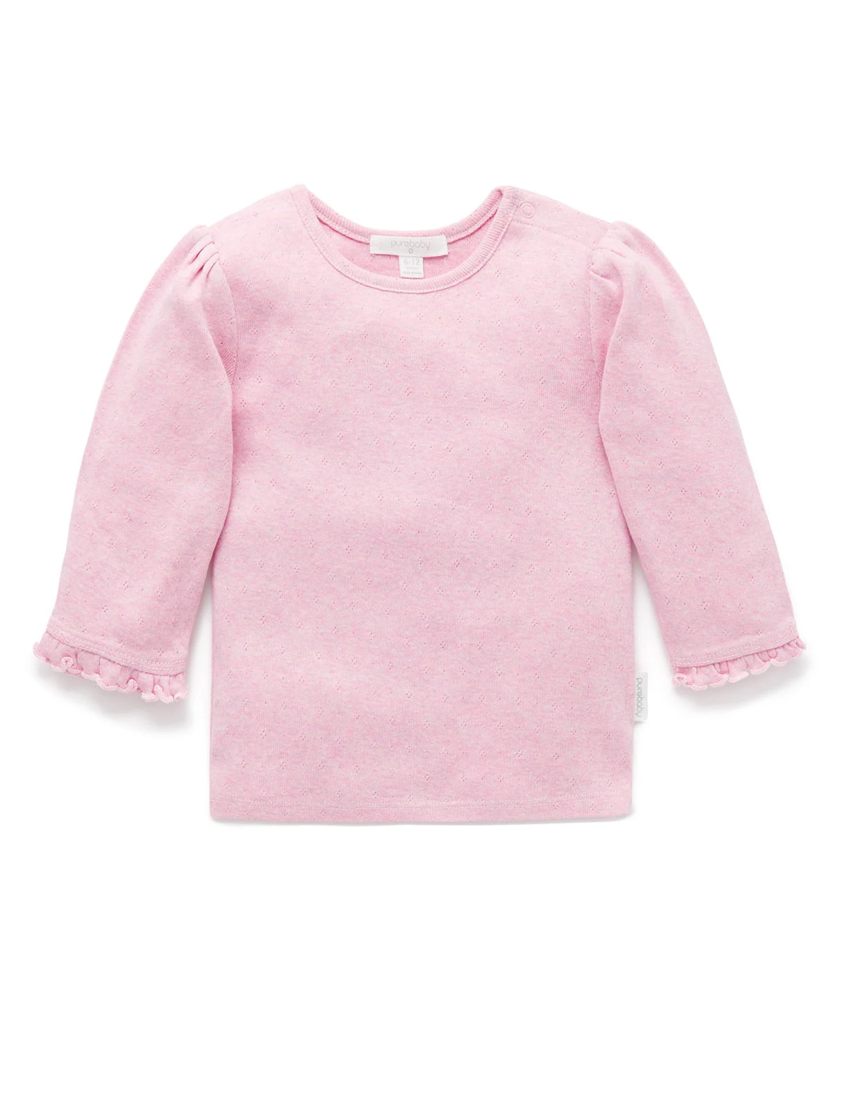 Pointelle Rib Layering Top | Dusk Melange