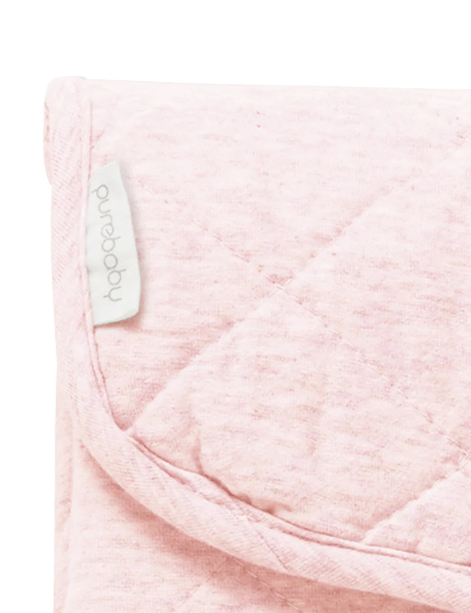 Quilted Change Mat | Pale Pink Melange
