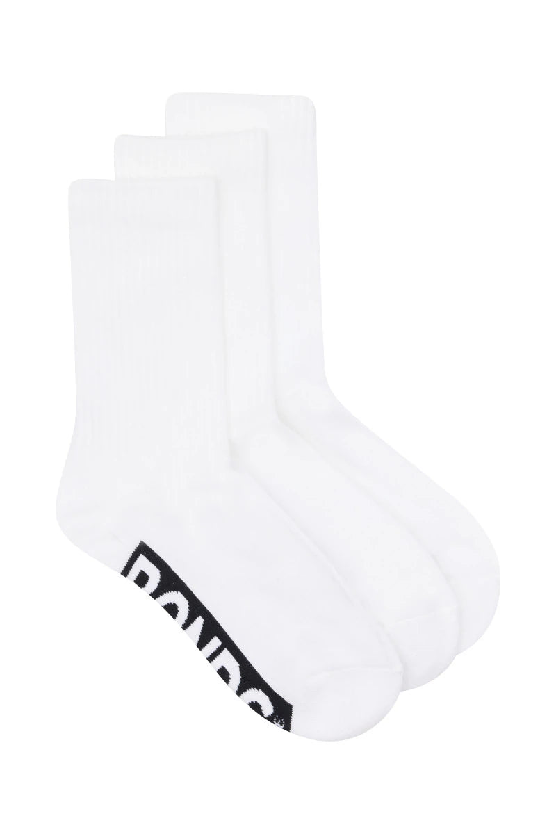 Kids Cushioned Crew 3 Pack | White