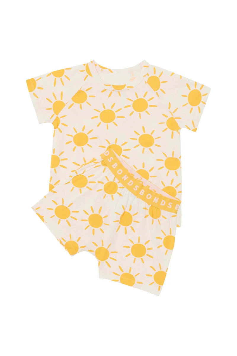 Kids Tee Sleep Set | Sun-Burst White