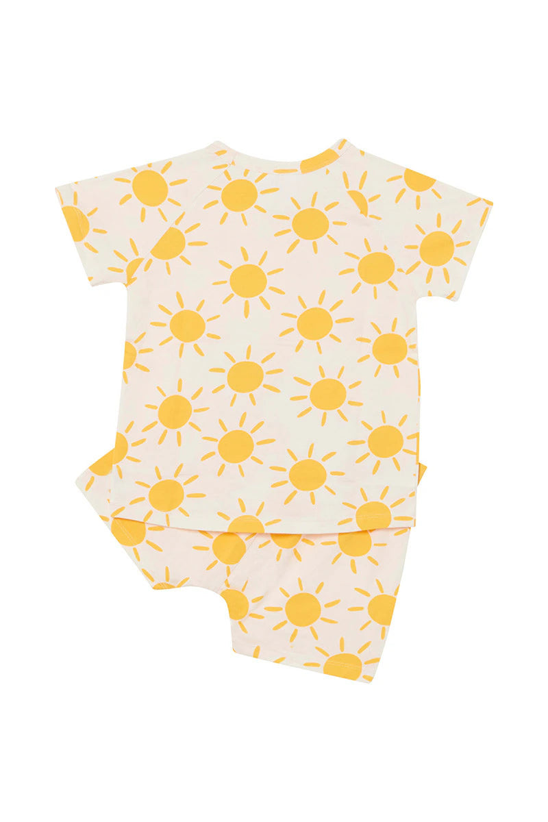 Kids Tee Sleep Set | Sun-Burst White
