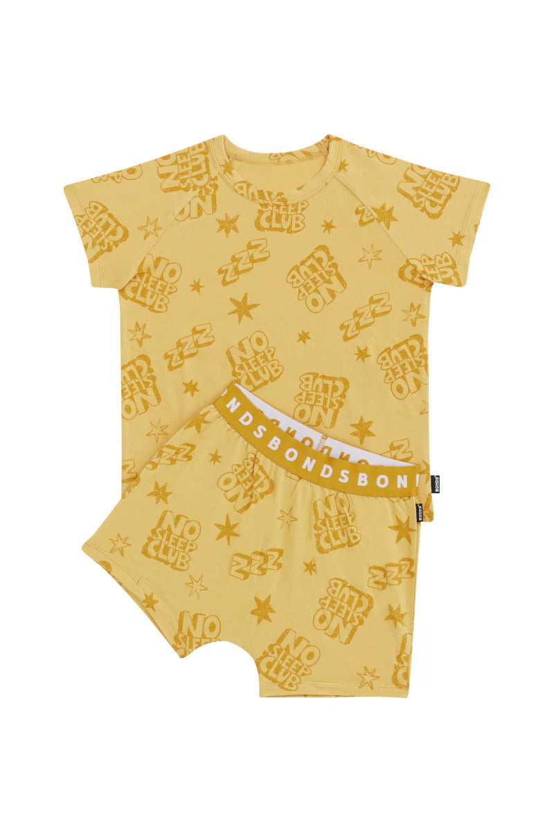 Kids Tee Sleep Set | No Sleep Club Caramel