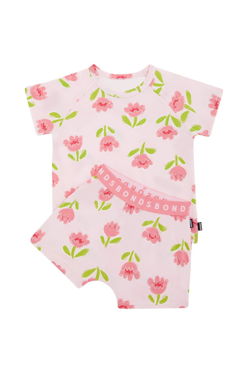 Kids Tee Sleep Set | Pink Garden