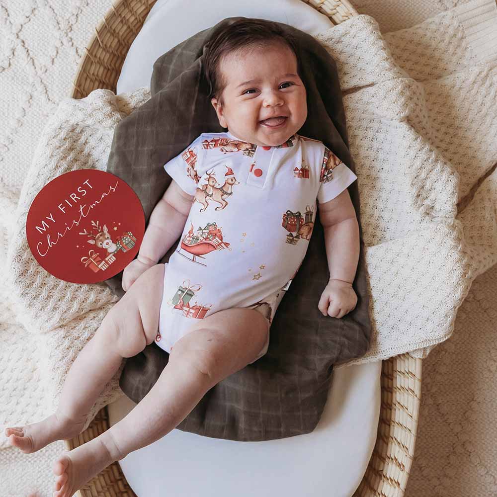 Reversible Single Milestone Card | Reindeer