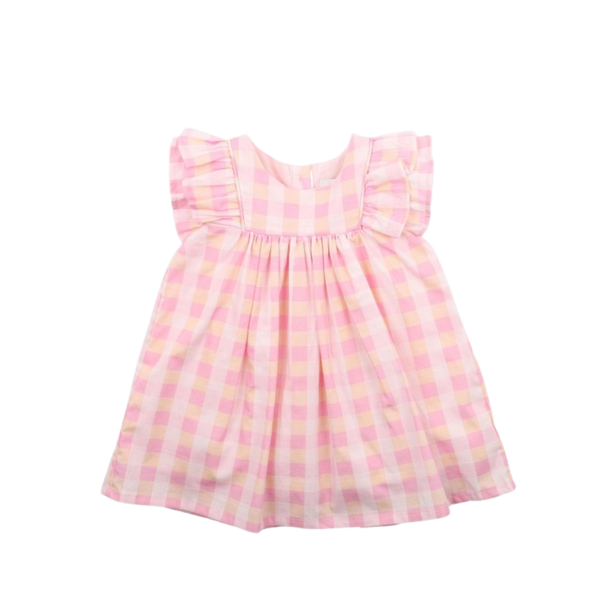 Retro Check Frill Dress