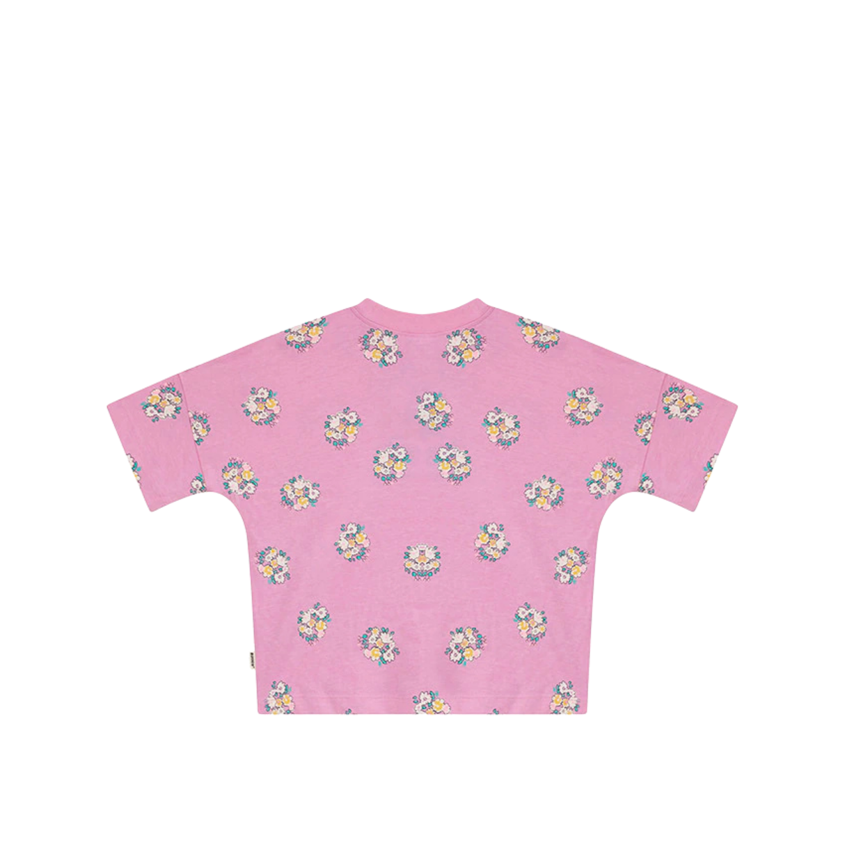 Kids Drop Shoulder Tee | Blooming Petals Pink