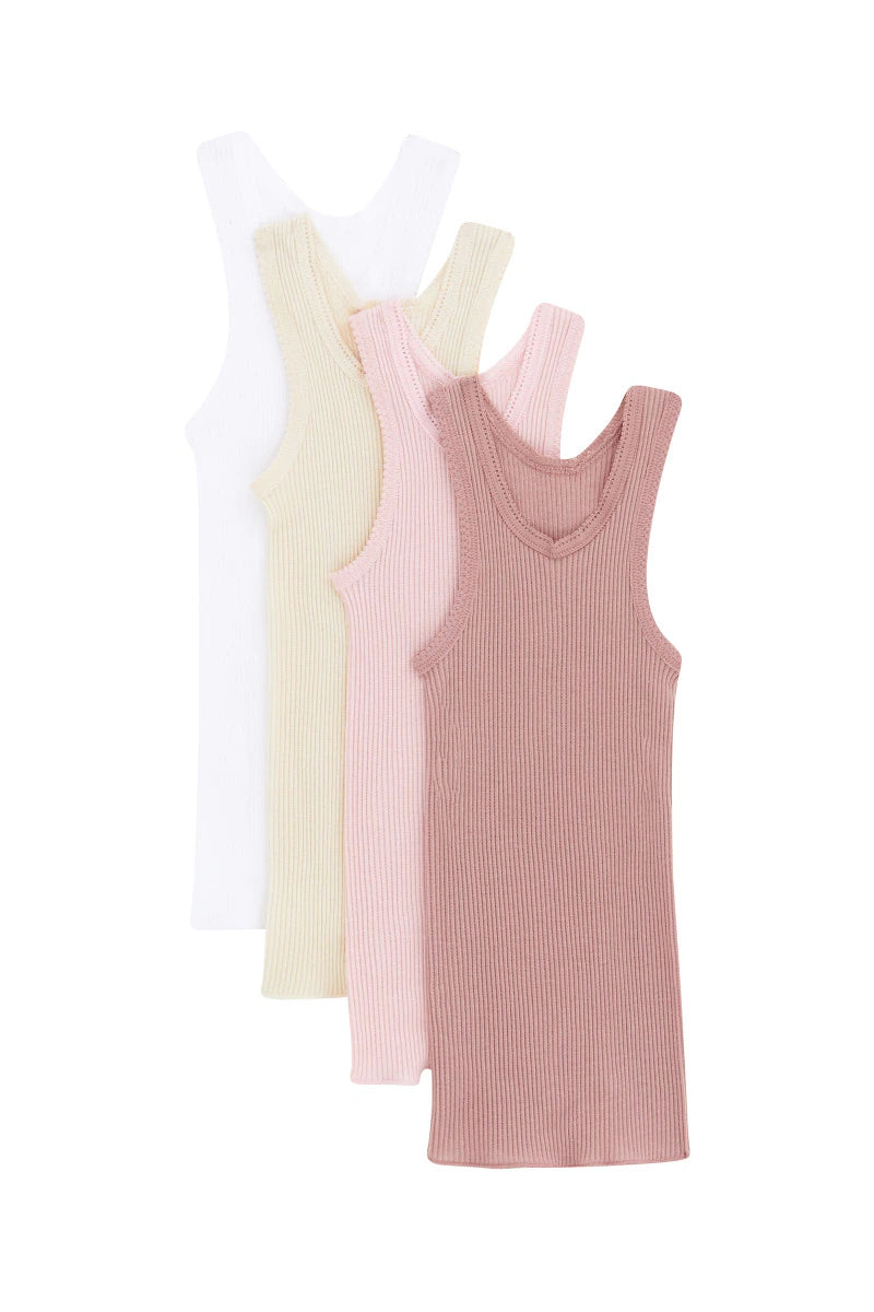 Vest 4 Pack | Pink & White