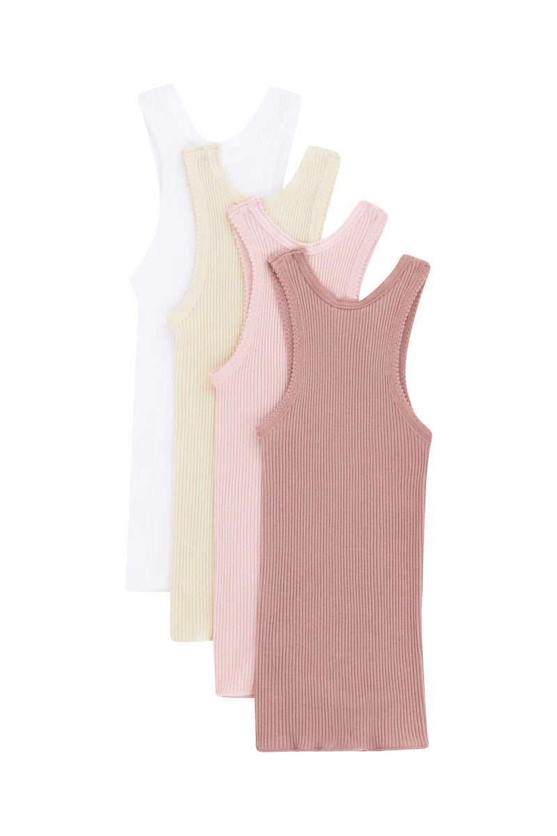 Vest 4 Pack | Pink & White