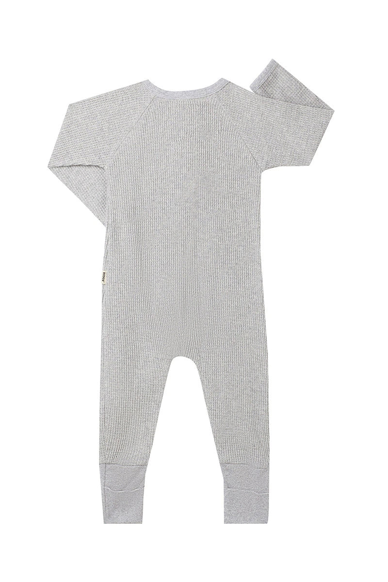 Waffle Zip Wondersuit | New Grey Marle