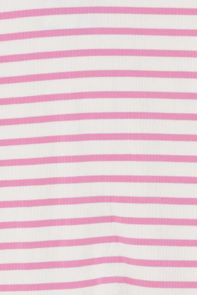 Wide Needle Rib Zippy | Lolly Ice Pink & Marscapone