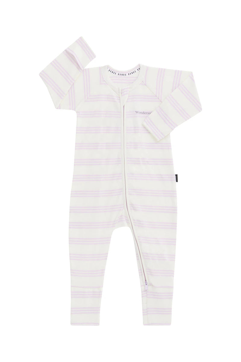 Zip Wondersuit | Triple Threat Stripe Lilac